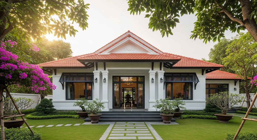 Thiết kế nhà vườn mái Nhật 1 tầng Peaceful Garden Haven tại Phú Thọ