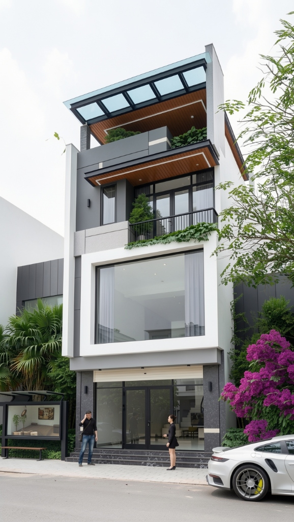 Nhà phố kính hiện đại The Glass House tại phường Hòa Bình, Phú Thọ
