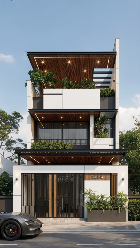 Nhà phố hiện đại 4 tầng AL House tại phường Hòa Bình, Phú Thọ