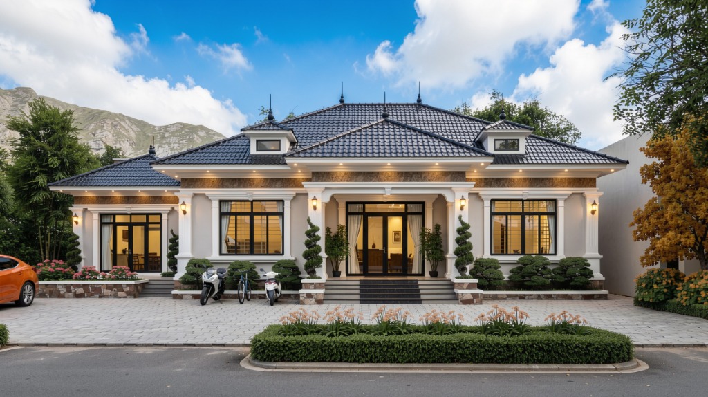 Thiết kế biệt thự sân vườn mái Nhật The Zen Garden Villa tại Hòa Bình